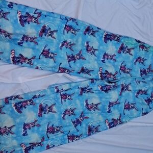 Blue Pajama Pants with Snow Bunnies